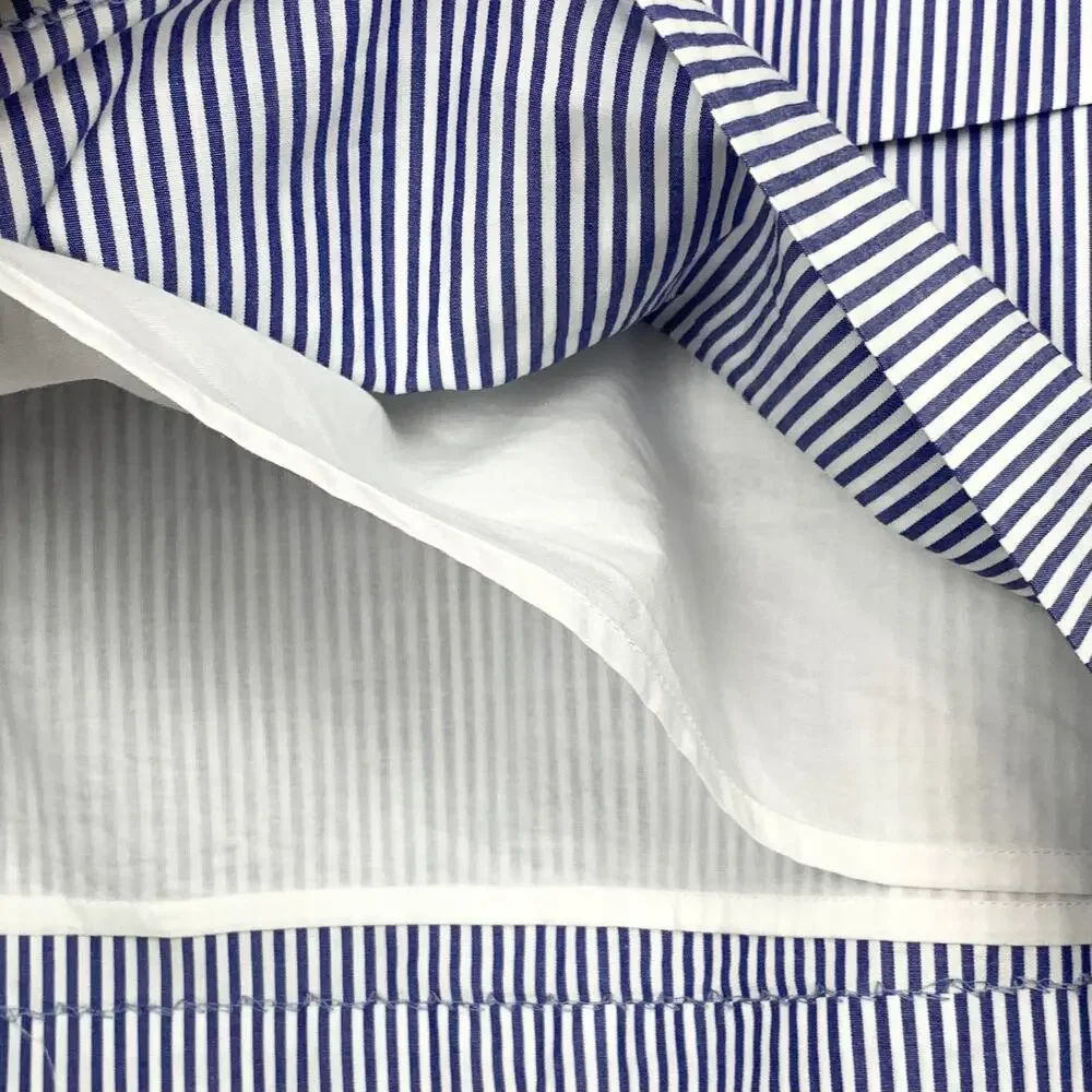 Vineyard Vines Womens Tiered Cotton Mini Skirt Blue White Nautical Stripe Size 4